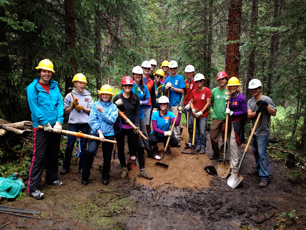 BGV Employees Working on Peaks Trail BGV Employees Working on Peaks Trail